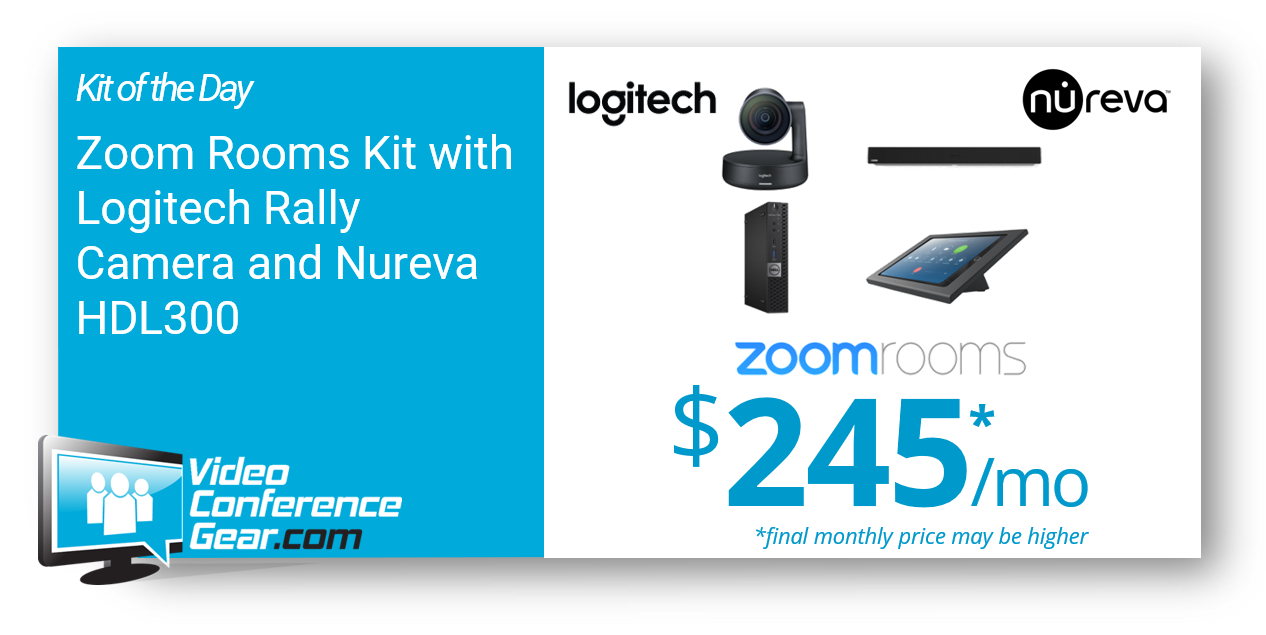 Featured Zoom Rooms Kit with Logitech Rally Camera and Nureva HDL300