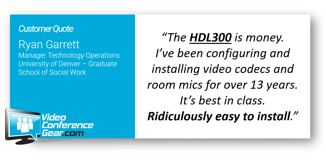 "Ridiculously easy to install" - Customer Quote about the Nureva HDL300