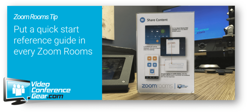 Zoom Rooms Quick Start Guide Included In Every Kit We Sell!