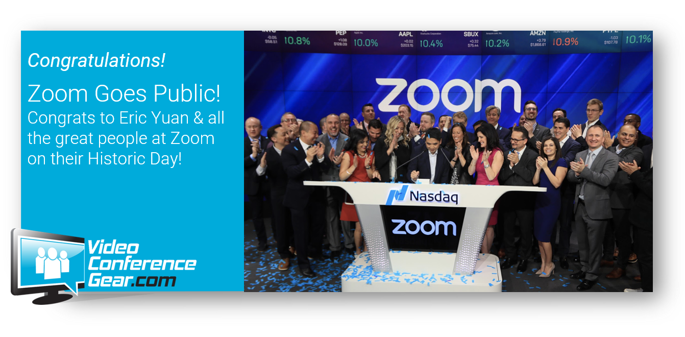 Congrats to Zoom on their IPO